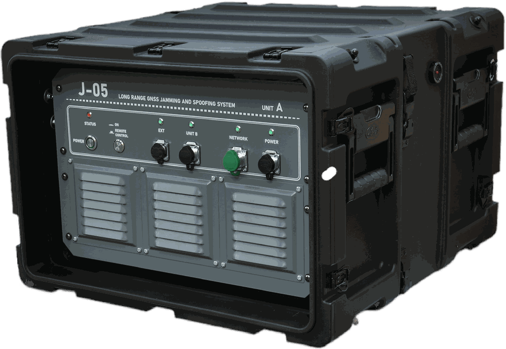 J-05 RF unit in a ruggedised transit case